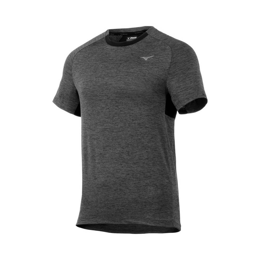 Panske Tričko Mizuno Alpha Short Sleeve Čierne Vypredaj TLMJ72984